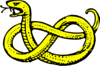 Gold Serpent Symbol Clip Art